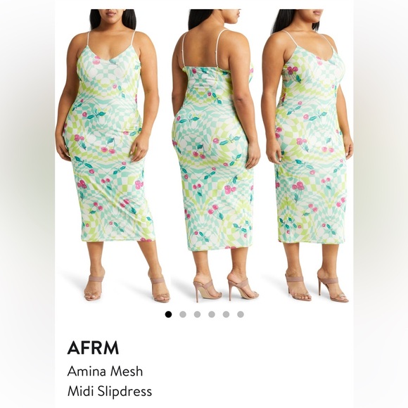 AFRM Dresses & Skirts - 🍒AMINA Mesh Midi Dress🍒